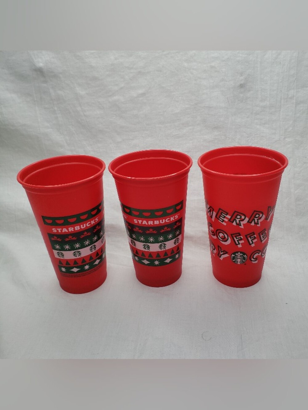 Starbucks Christmas 16 Ounce Grande Plastic Cups Red Cup Day 2020